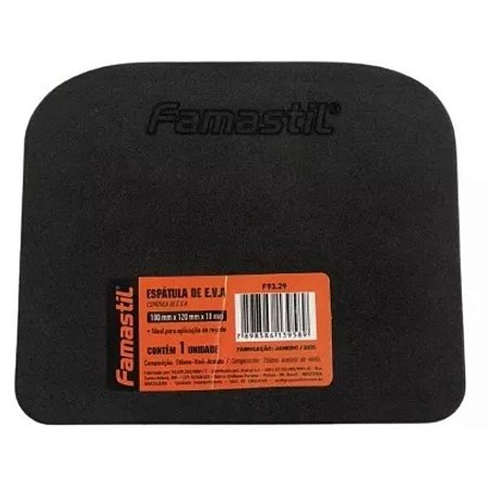 Espátula de Eva 12x10x1CM Preta F93.29 Famastil
