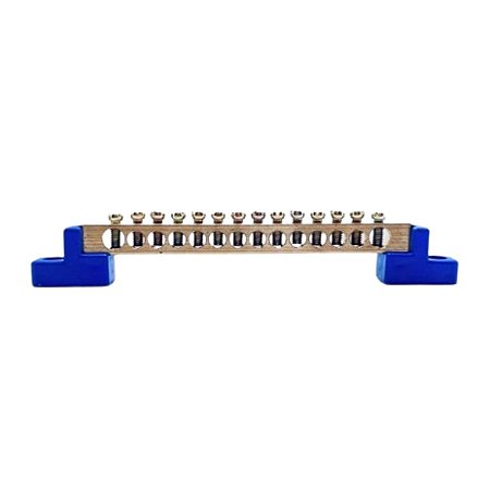 Barramento Neutro Azul TCM-BAR-14F-10+2F-16-AZ TCM