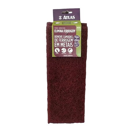 Fibra Abrasiva Elimina Ferrugem 11,5x29CM Vinho AT95/30 Atlas