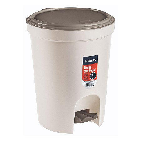 Lixeira Redonda com Pedal 13,5L AT2750 Atlas