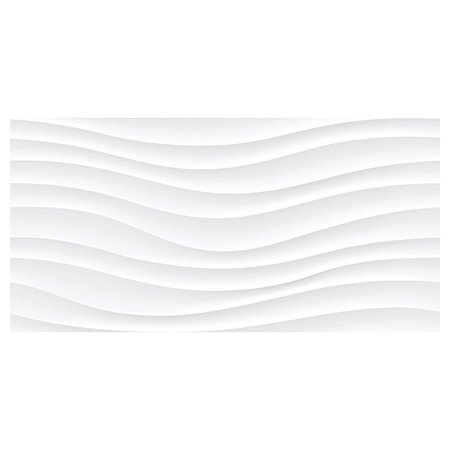 Piso Wave White-35 Acetinado 35x70CM Retificado Delta