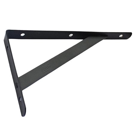 Cantoneira 1,5MM 20CM com Reforço Epoxi Preto para Prateleira 6628 Loth