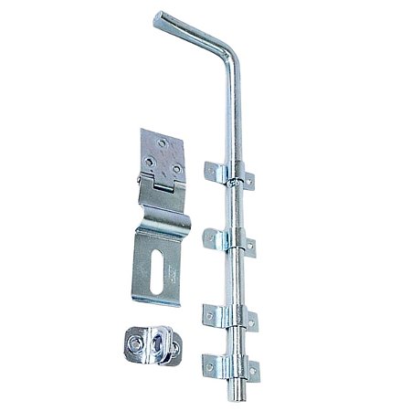 Ferrolho Fio Redondo 40CM Zincado para Portão com Porta Cadeado 20740 Loth