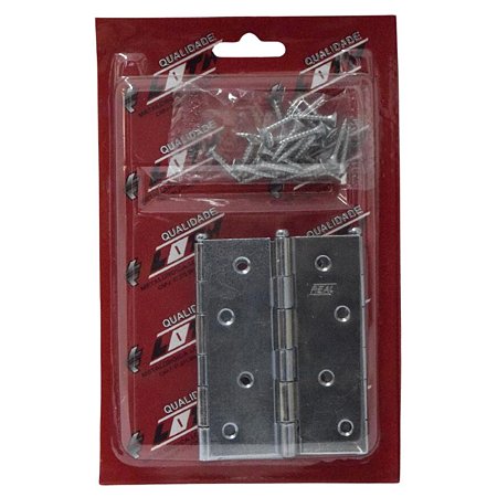 Dobradiça Pino Solto Real 4,0" Zincado 3 Peças 46542 Loth