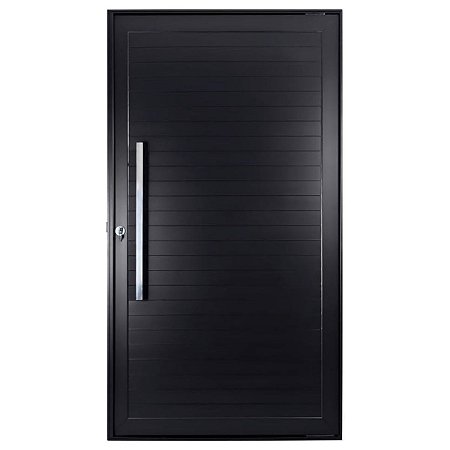 Porta Lambril Pivotante 220x120 Esquerda Alumínio Preto com Puxador 6173 Esquadrisul