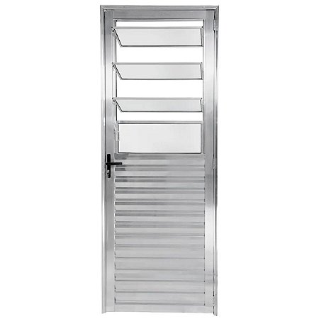 Porta Basculante 210x80 Esquerda Alumínio Brilhante VMBOR 5829 Esquadrisul