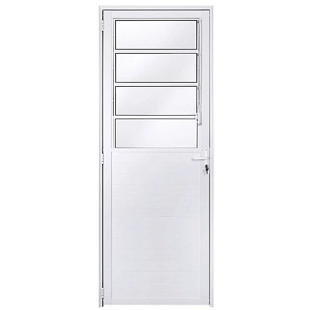 Porta Lambril Basculante 210x80 Esquerda Alumínio Branco VMBOR 6355 Esquadrisul