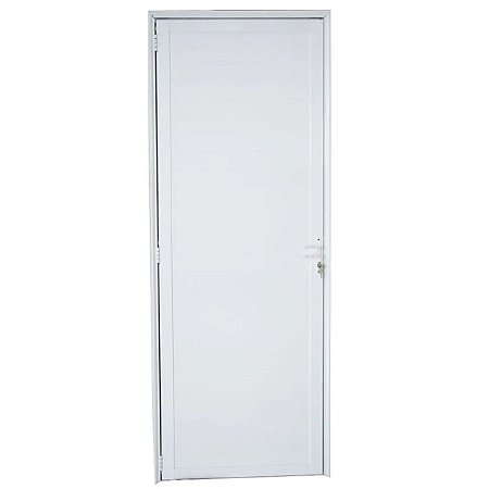 Porta Lambril 210x90 Direita Alumínio Branco com Fechadura 6344 Esquadrisul