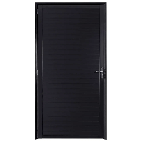 Porta Lambril 210x90 Direita Alumínio Preto 6467 Esquadrisul