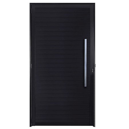 Porta Lambril Pivotante 220x100 Direita Alumínio Preto com Puxador 6170 Esquadrisul