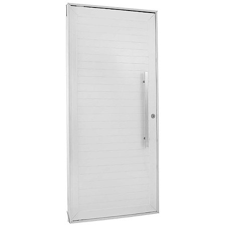 Porta Lambril Pivotante 220x120 Direita Alumínio Branco com Puxador 5979 Esquadrisul