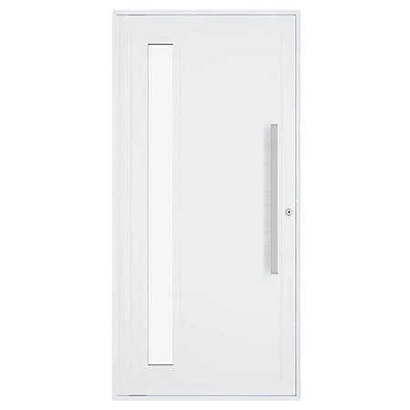 Porta Lambril Pivotante 220x100 Esquerda Alumínio Branco com Puxador e Visor 5915 Esquadrisul