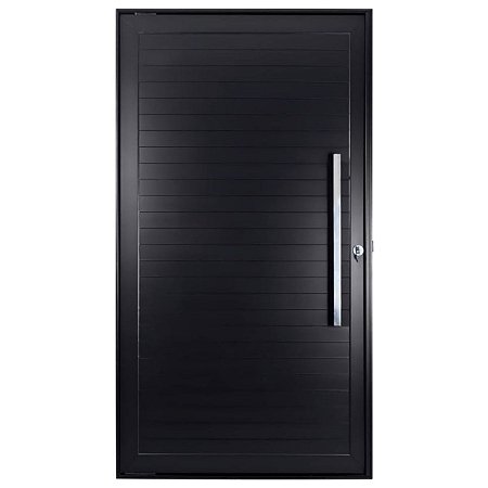 Porta Lambril Pivotante 220x100 Esquerda Alumínio Preto 6171 Esquadrisul