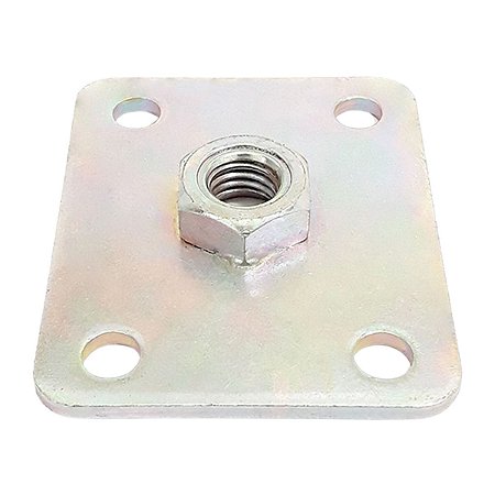 Placa Reta 50x60x3MM Aço Galvanizado com Porca Fixa M. 10 637-310 Minubras