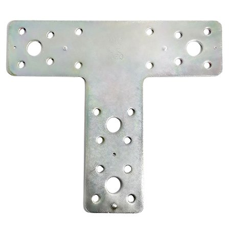 Placa Reta de Junção T 40x95x150x2,5MM Aço Galvanizado 854 Minubras