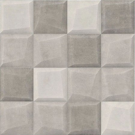 ​​​​​​​Porcelanato City Cement Mix 3D 72x72 Retificado RXAR72725 Rox