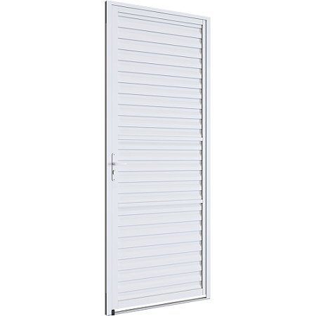 Porta Veneziana 215X87 Alumínio - Branco PAVD 7841107-4 Alumislim Sasazaki