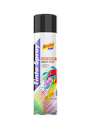 Spray Uso Geral Preto Brilhante 400ML AE01000102 Mundial