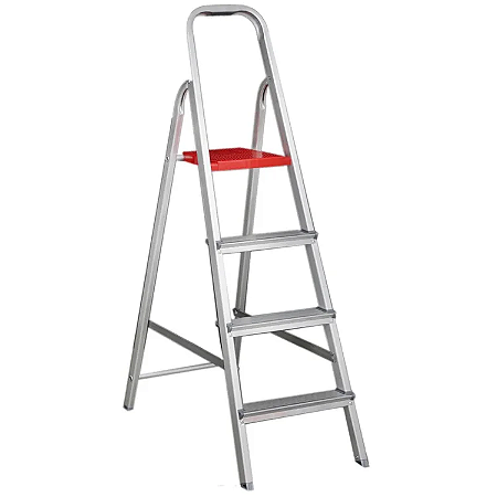 Escada Doméstica Alumínio 4 Degraus 1,30M Reisam