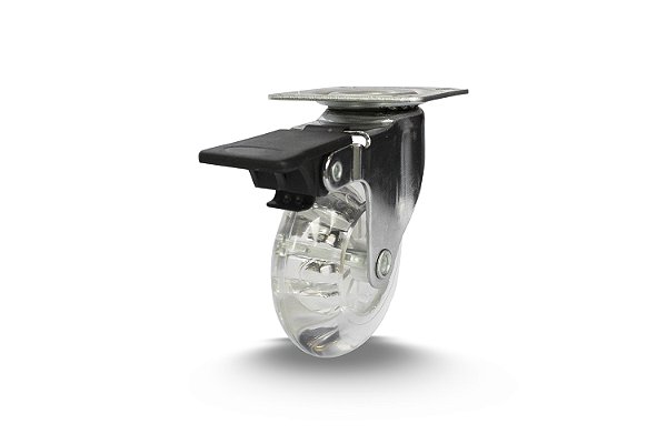 Rodizio 310 75mm Gel Placa Giratorio Freio Glpf 310 Gel Fp 8129 Colson 248064