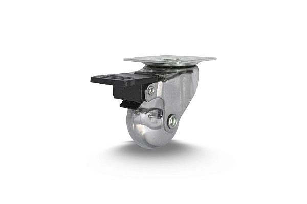 Rodizio 1.3/8 35mm Gel Placa Giratorio Freio Glpf 1.3/8 Gel Fp 8123 Colson 248002