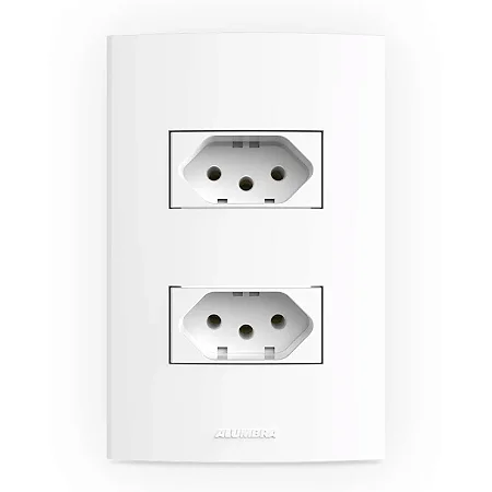 Conjunto 4x2 com 2 Tomadas 2P+T 20A Branco Inovapro Alumbra 850579