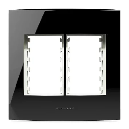 Placa 4x4 para 6 Módulos Black Piano Inovapro Class Alumbra 855321