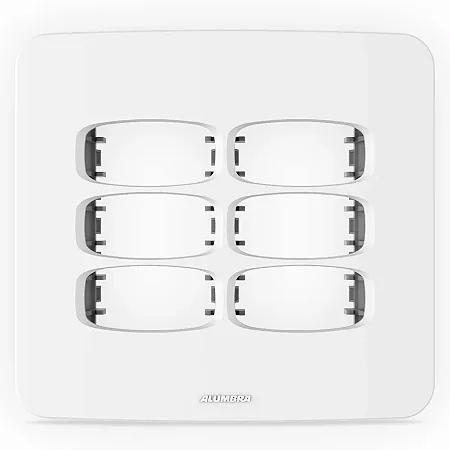 Placa 4x4 para 6 Módulos Branco Gracia Maxx Alumbra 856748