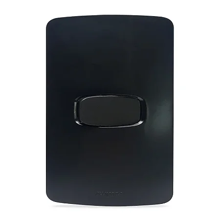 Conjunto 4x2 com 1 Interruptor Simples Preto Gracia Maxx Black Alumbra 856489