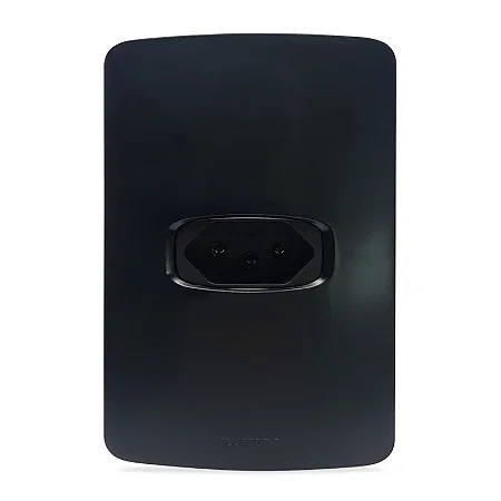 Conjunto 4x2 com 1 Tomada 2P+T 20A Preto Gracia Maxx Black Alumbra 856816