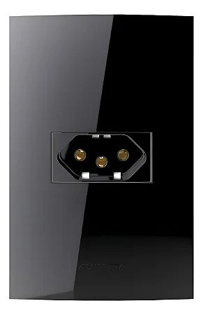 Conjunto 4x2 Tomada 2P+T 20A Black Piano Inovapro Class Alumbra 855413