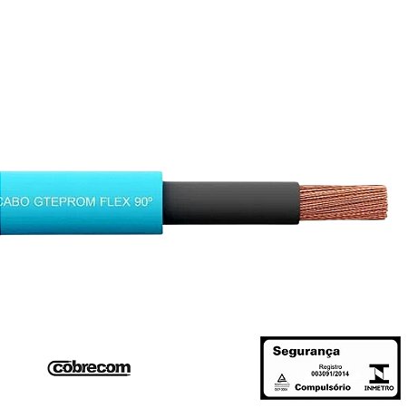 Cabo Flexível 10mm HEPR 0,6/1kV Azul Por Metro Cobrecom 707369