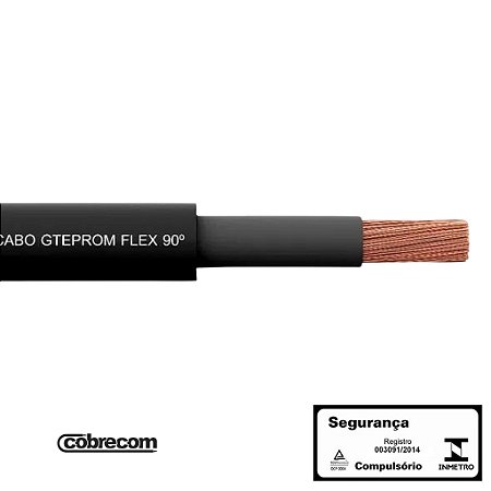 Cabo Flexível 10mm HEPR 0,6/1kV Preto Por Metro Cobrecom 706966
