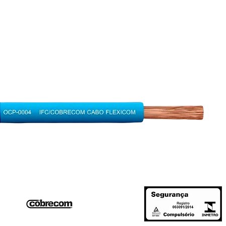 Cabo Flexível 10mm 750V Azul Por Metro Cobrecom 707352