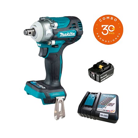 Combo Chave De Impacto 18V DTW300ZG30ANOS com Bateria e Carregador Makita 898003