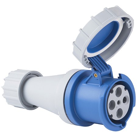 Tomada de Acoplar Industrial Azul 3P+T 63 A 220-250Vca 9H Tramontina 984231
