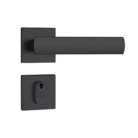 Fechadura Externa Preto Fosco 803/35 Roseta Quadrada Stam 417587