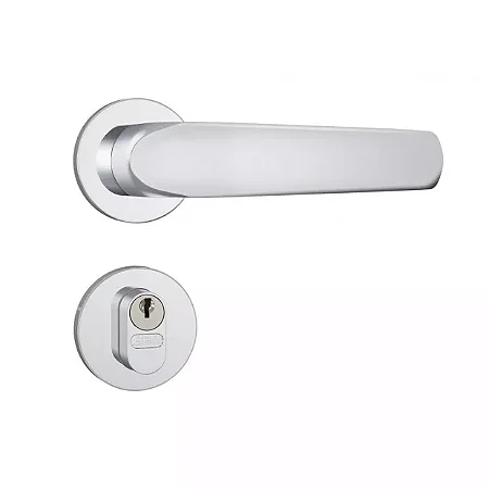 Fechadura Externa Cromada 803/09 Roseta Redonda Inox Stam 352536