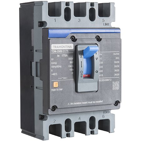 Disjuntor Caixa Moldada Tripolar TDM250S 175A 58014215 Tramontina 963366