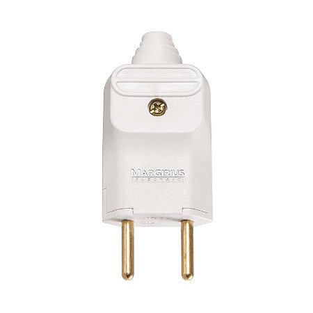 Pino Macho Branco 2P 10A 2 C/Prensa Cabos PLD11-2 Margirius 177254