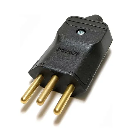 Pino Macho Preto 2P+T 10A C/Prensa Cabos PLD11-3 Margirius 177292