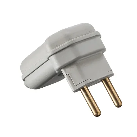 Pino Macho Cinza 2P 10A PLD10-2 90º C/Prensa Cabos 177155