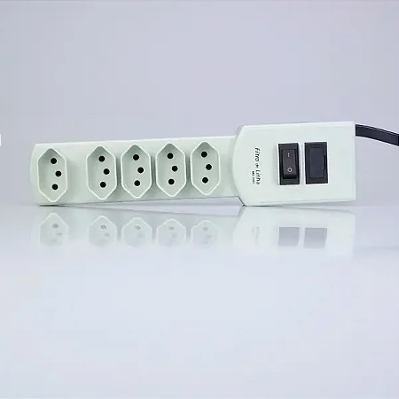 Filtro Linha 5 Tomadas 1,0MT Cinza MG-3001 Margirius 137920