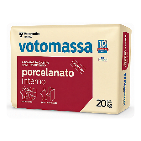Argamassa Votomassa Porcelanato Interno Branca 20KG Votoran 335097