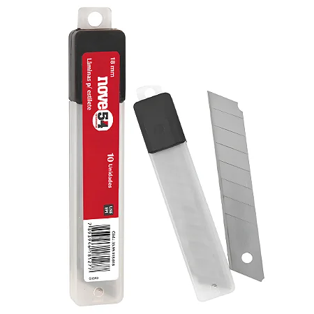 Lamina Estilete 18mm C/10 Peças 3599118018 Nove54 181277