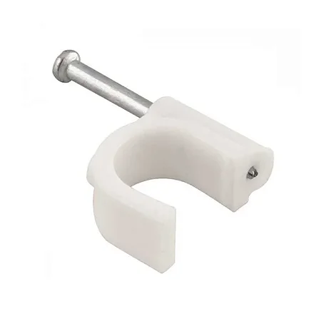 Grampo Para Fio Cabo Coaxial Branco 15PCS 022126