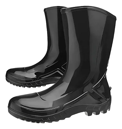 Bota Galocha De PVC Na Cor Preta Nº44 Vulcaflex 110VFLEXF PR Marluvas 985469