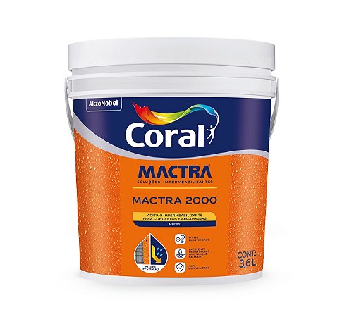 Impermeabilizante para Argamassa e Concreto Mactra 2000 3,6L Mactra 023516
