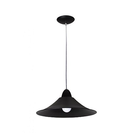 Pendente Bahrein Light 1 Lâmpada E-27 Preto Kin