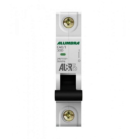 Disjuntor Unipolar 40A ALBR3 Curva C Alumbra